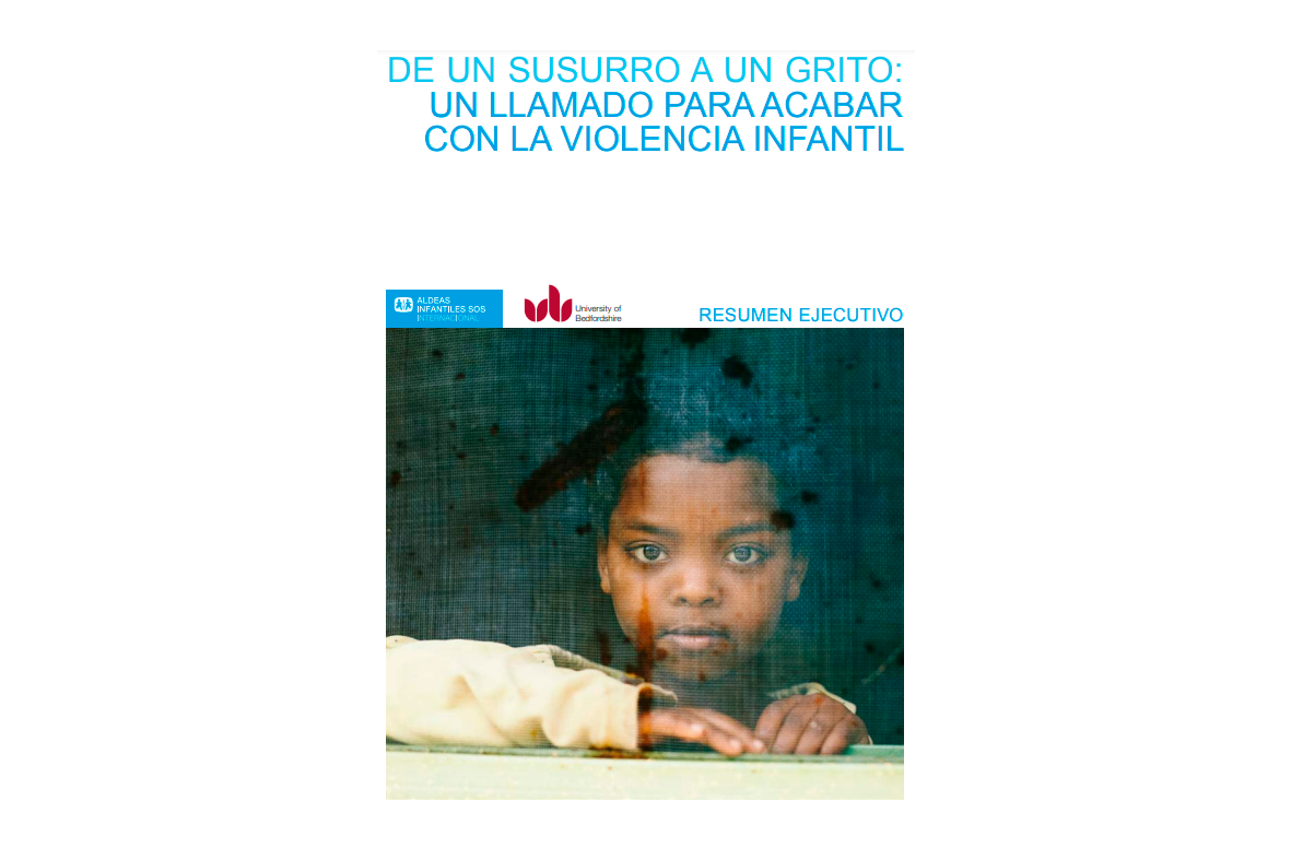 Tapa De un susurro a un grito. Un llamado para acabar con la violencia infantil (resumen ejecutivo)