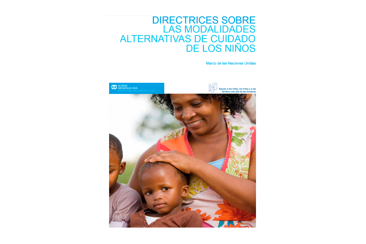 Tapa Directrices sobre las modalidades alternativas de cuidado de los niños